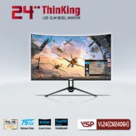 Màn hình cong VSP Cuver LED 24inch VL24(CM2406H) | 1920 x 1080 | 75Hz | 12ms | 16:9 | 16.7 triệu màu | Mới 100%
