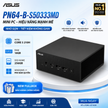 PC ASUS PN64-B-S50333MD Core5-210H | RAM 16GB | SSD 256GB Nvme | Irix Xe | Wifi 6 + Bluetooth 5.4 | Win 11 Pro | New FullBox