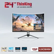 Màn hình cong VSP Cuver LED 24inch VL24(CM2406H) | 1920 x 1080 | 75Hz | 12ms | 16:9 | 16.7 triệu màu | Mới 100%