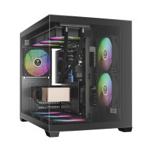 CASE GAMDIAS AURA GC10M V2 ARGB BLACK – MICRO TOWER | 3 FAN ARGB | GPU 400MM