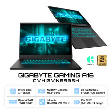 Laptop Gaming Gigabyte A16 CVHI3VN893SH (i7-13620H | RTX 5060 | 16GB | 512GB | 165Hz)