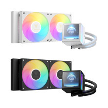 Tản Nhiệt Nước GAMDIAS CHIONE P5-240 ARGB Black – AIO 240mm | Màn Hình LCD IPS 3,4 Inch