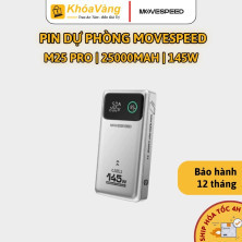 Củ sạc kiêm PIN dự phòng 3-in-1 Movespeed MSP14 | 65W | 20000mAh | Bạc