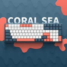 Bàn Phím Cơ Iqunix F96 Coral Sea Wireless RGB Cherry