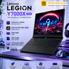 Lenovo Legion Y7000X 2026 | Core 7 245HX | RAM 16GB | SSD 512GB | RTX 5060 8GB | 15.3 inch 2K+ OLED 165Hz | New 100% | Eclipse Black