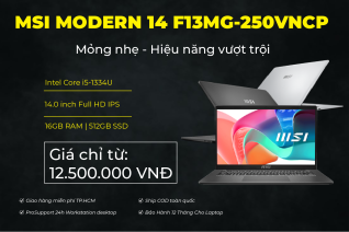 Laptop MSI Modern 14 F13MG-250VNCP NEW 100%