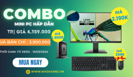 Khuyến mãi mua nguyên bộ mini PC + Màn hình MSI Pro MP243 cực nét giá chỉ 3 triệu 900K - tháng 03/2024