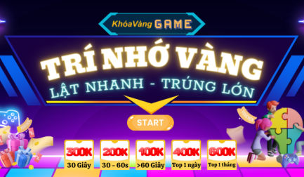 Hướng dẫn chơi minigame "Trí Nhớ Vàng" nhận voucher khủng hấp dẫn tại Khoá Vàng - Tháng 10/2023