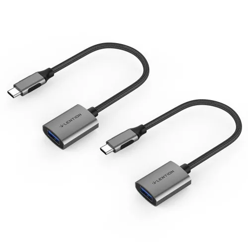 Bộ chuyển đổi USB-C sang USB-A 3.0 Lention C6 Grey