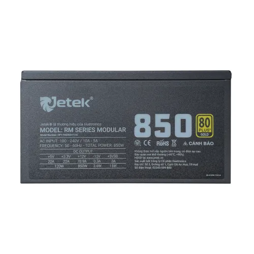 PSU Jetek RM850 E5.1 | 850W | 80 Plus GOLD | Full Modular PCIe 5.0