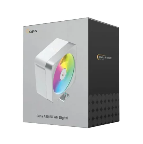 Tản nhiệt khí CPU OCYPUS Delta A40 EX Digital ARGB White | Digital Display, TDP 200W