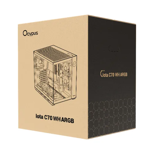 Case OCYPUS Iota C70 WH ARGB | Kèm 6 Fan ARGB, Màn hình hiển thị nhiệt độ