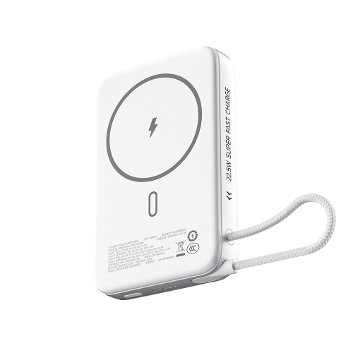 Sạc dự phòng từ tính Movespeed MSP16 22.5W | 10000mAh | Đế dựng | Tích hợp Type C - White