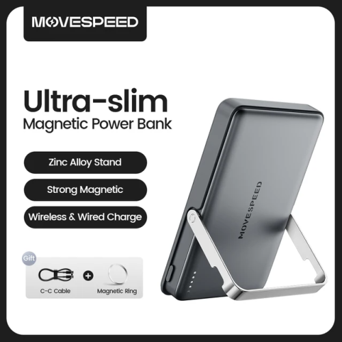 PIN dự phòng từ tính Movespeed S10 PRO 22.5W | 10,000mAh | Đế dựng | Xám