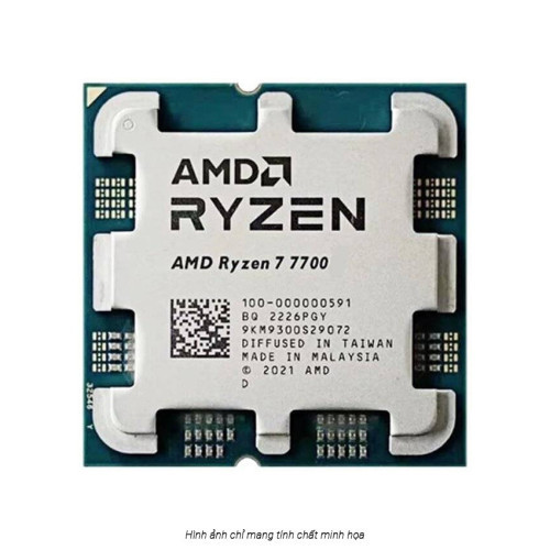 CPU AMD Ryzen 7 7700 TRAY | 8 Nhân | 16 Luồng | 5.3GHz | 40MB Cache | AM5