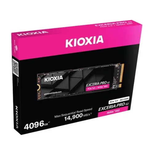 Ổ cứng SSD KIOXIA EXCERIA PRO G2 2TB M.2 PCIe Gen5 x4 (LVE10Z2T04G8) - Đọc 14,900 MB/s | ghi 13,400 MB/s