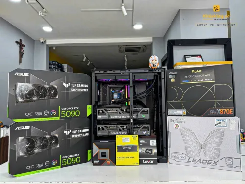 PC Workstation (AI) AMD Ryzen 9 9950X | 2 x RTX 5090 32GB | 64GB DDR5 | 2TB SSD