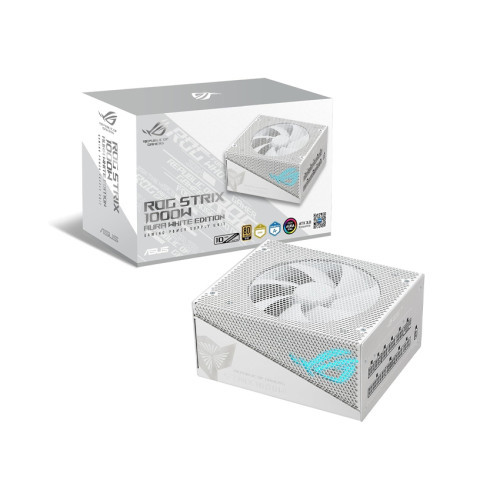 Nguồn máy tính ASUS ROG STRIX AURA GAMING 1000G PCIE 5.0 1000W 80 Plus Gold Full Modular - Màu Trắng