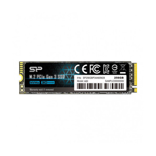 SSD Silicon Power SP256GBP34A60M28 A60 256GB  (đọc đến 2.100MB/s, ghi 1.200MB/s)