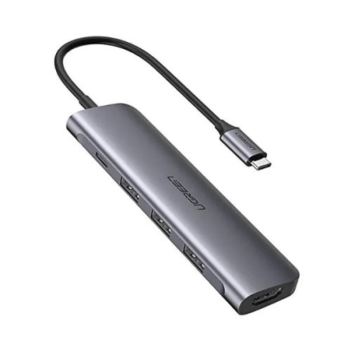 Hub chuyển đổi UGREEN 5-in-1 USB Type-C sang 1x HDMI 4K/30Hz | 1x USB Type-C | 3x USB Type-A - 50209