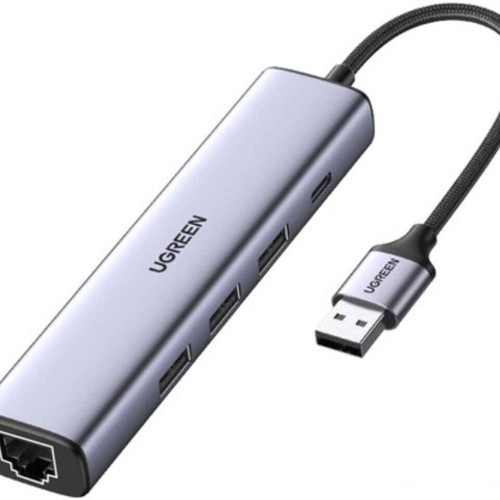 Hub chuyển đổi UGREEN 5-in-1 USB Type-A sang 1x LAN | 1x type-C | 3x USB Type-A 3.0 - 60554