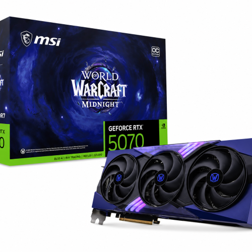 VGA MSI RTX 5070 12G World of Warcraft MIDNIGHT VOID EDITION OC