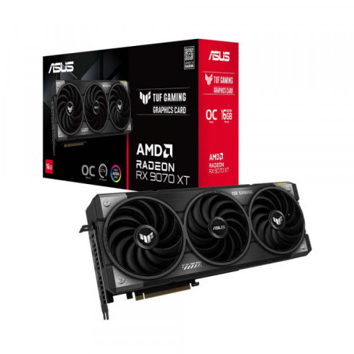 VGA Asus TUF Gaming Radeon RX 9070 XT OC Edition 16GB GDDR6 (TUF-RX9070XT-O16G-GAMING)