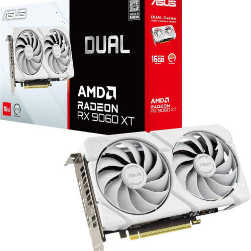 VGA ASUS Dual Radeon RX 9060 XT 16GB GDDR6 White Edition (DUAL-RX9060XT-16G-WHITE)