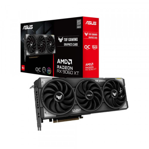 VGA ASUS TUF Gaming Radeon RX 9060 XT 16GB GDDR6 OC Edition (TUF-RX9060XT-O16G-GAMING)