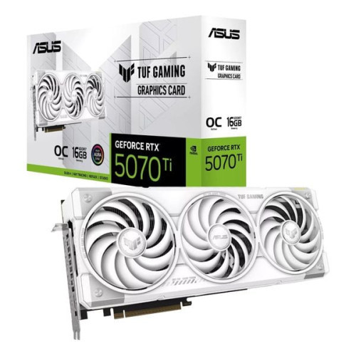VGA ASUS TUF GAMING RTX 5070 Ti 16G GDDR7 WHITE OC (TUF-RTX5070TI-WHITE-GAMING)