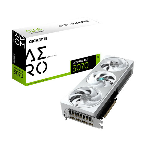 VGA GIGABYTE GeForce RTX 5070 AERO OC 12GB GDDR7 (GV-N5070AERO OC-12GD)