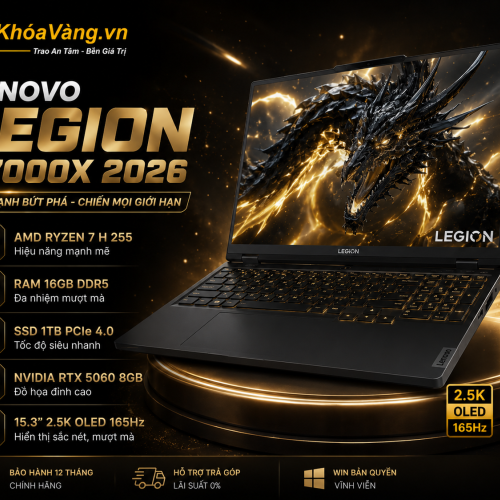 Lenovo Legion R7000X 2026 | Ryzen 7 H 255 | RAM 16GB | SSD 1TB | RTX 5060 8GB | 15.3 inch 2.5K OLED 165Hz | New 100%