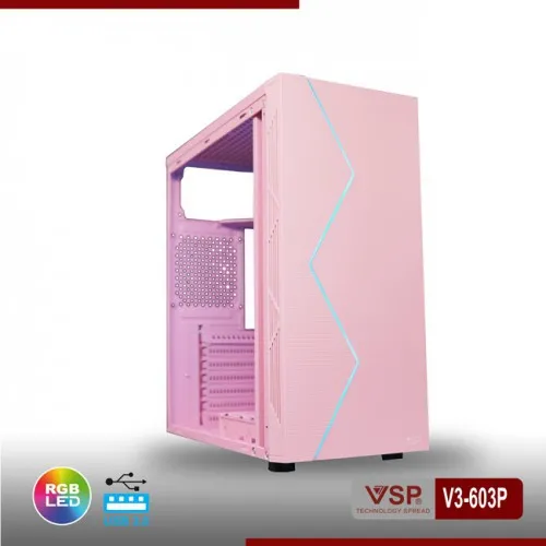 Case VSP V3-603P (Pink) (No Fan)