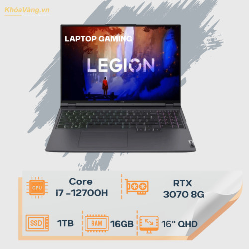 Lenovo Legion 5 Pro 2022 | Core i7 -12700H | RAM 16G DDR5 | RTX 3070 8G | SSD 1TB | 16 inch QHD 165Hz | NEW 100% Fullbox