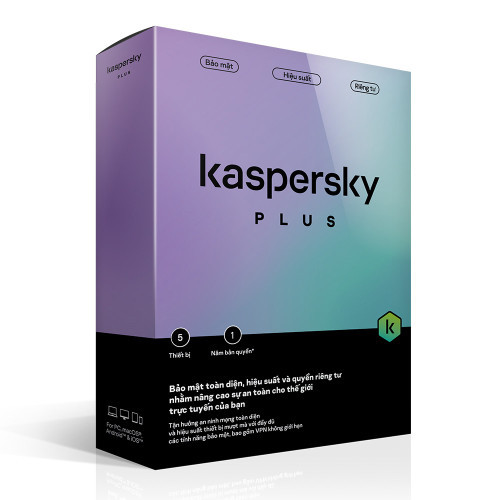 Phần Mềm Diệt Virus Kaspersky Plus (5 Thiết Bị - 1 Năm)