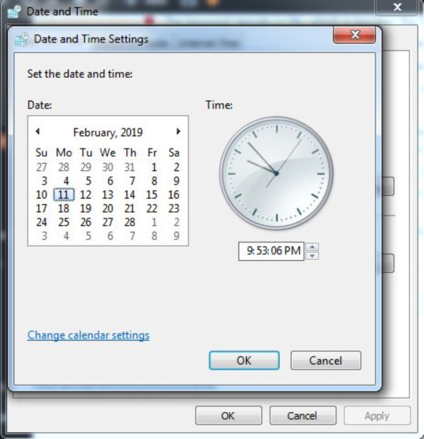 chỉnh ngày giờ trên máy tính