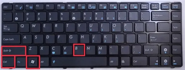  Nhấn tổ hợp phím Windows + Crl + Shift + B,