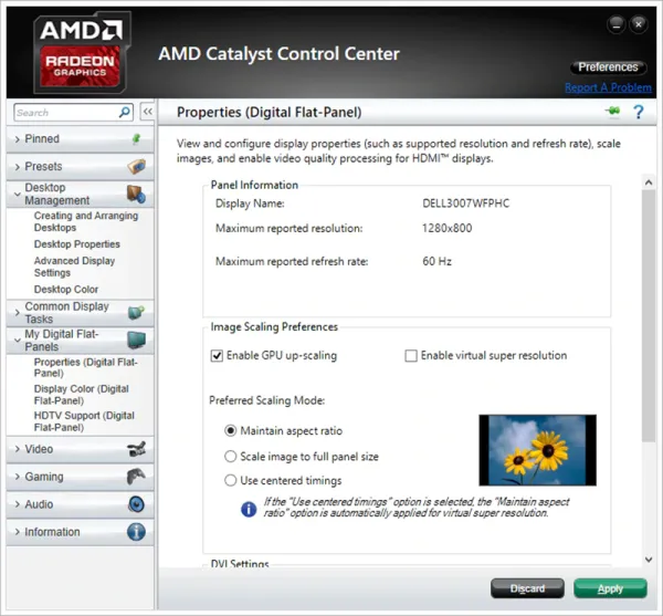 AMD Catalyst Control Center: