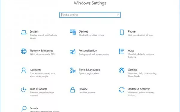  Giao diện Windows Settings