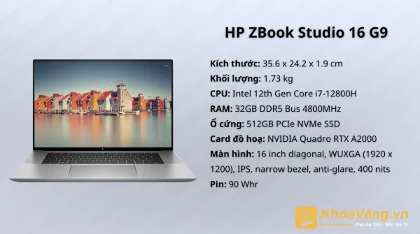 Cấu hình HP ZBook Studio 16 G9