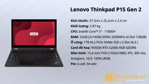 Cấu hình Lenovo Thinkpad P15 Gen 2