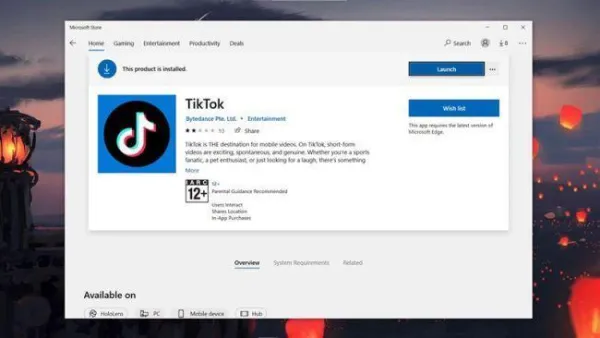 Các bạn chọn ô GET để tải Tik Tok miễn phí về máy tính.