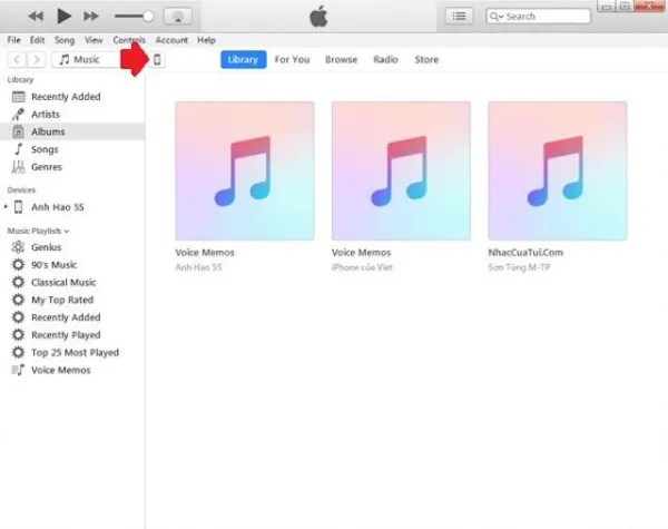 Cách chuyển hình ảnh từ máy tính sang iphone qua iTunes