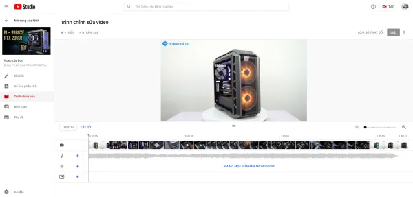 Cách ghép nhạc vào video trên PC bằng YouTube Studio 