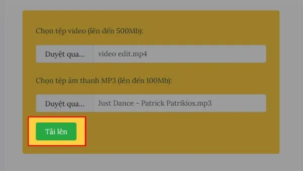 Cách ghép nhạc vào video trên PC online bằng Add Audio to Video