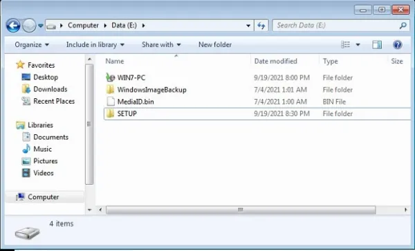 Cách reset lại máy tính win 7 không cần đĩa bằng tạo file backup