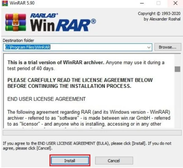Cách tải WinRAR cho Windows 10