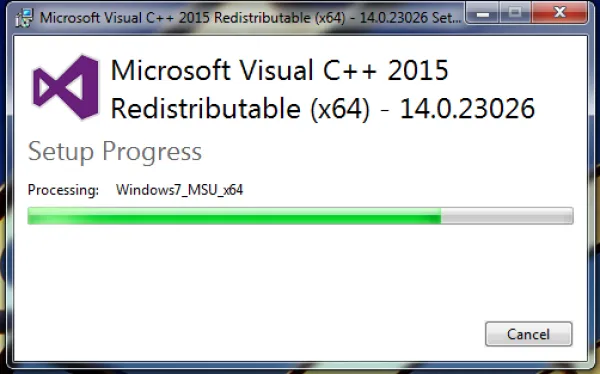 Cài đặt lại phiên bản Visual C++ Redistributable Cho Visual Studio 2015