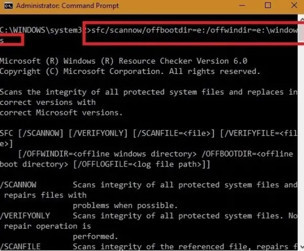 Chạy công cụ Windows System File Checker để khắc phục lỗi không tắt được máy tính win 10 