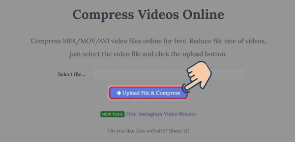 Giảm dung lượng video với Youcompress